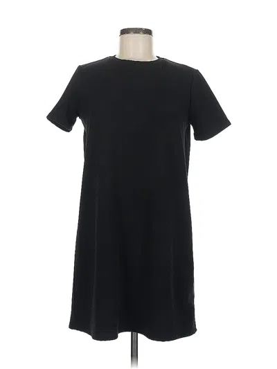 Pre-owned Trafaluc By Zara Short Sleeve Top Black Crew Neck Tops