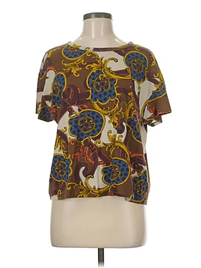 Pre-owned Trafaluc By Zara Short Sleeve T-shirt In Brown