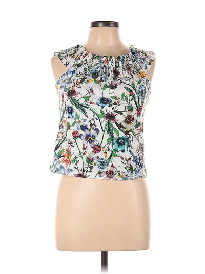 Pre-owned Trafaluc By Zara Sleeveless Blouse In White