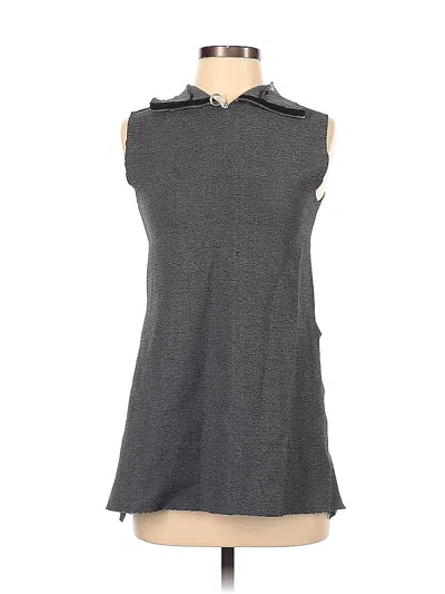 Pre-owned Trafaluc By Zara Sleeveless Button Down Shirt In Gray