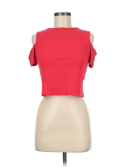 Pre-owned Trafaluc By Zara Tank Top Red Cold Shoulder Neckline Tops