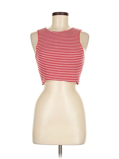 Pre-owned Trafaluc By Zara Tank Top Red Strapless Neckline Tops