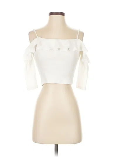 Pre-owned Trafaluc By Zara Tube Top White Strapless Neckline Tops