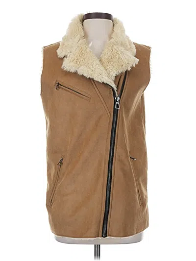 Pre-owned Trafaluc By Zara Vest In Tan