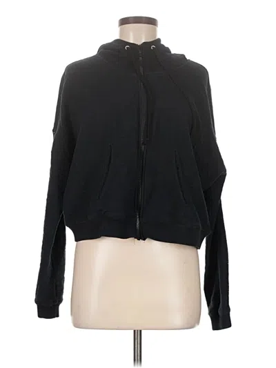Pre-owned Trafaluc By Zara Zip Up Hoodie In Black