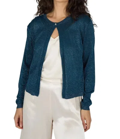 Traffic People Ava Cardigan In Blue In Multi