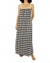 Traffic People Beach Street Heart Dress In Cream/ Black In Multi