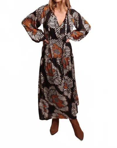 Traffic People Blame Maxi Dress In Black In Multi