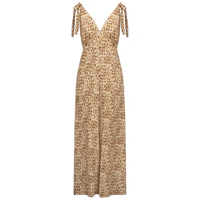 Traffic People Brown Tropical Malady Gracie Jumpsuit