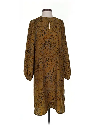 Traffic People Casual Dress In Tan