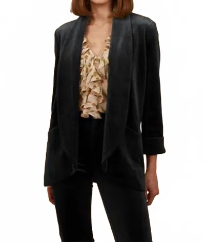 Traffic People Corrie Bratter Boyfriend Jacket In Black In Multi