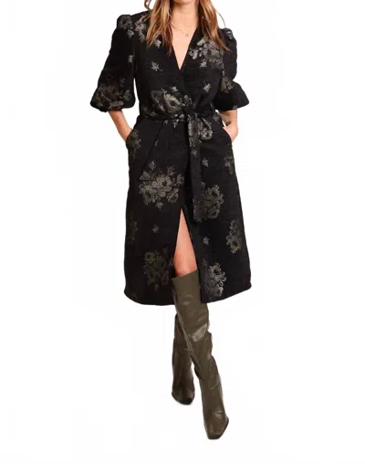 Traffic People Duster Dress Coat In Black