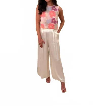 Traffic People Evie Trousers In Cream In White
