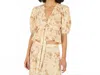 Traffic People Goldrush Margot Top In Brown In Brown