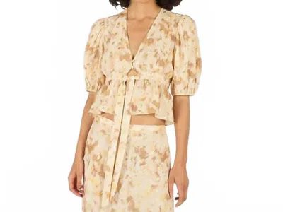 Traffic People Goldrush Margot Top In Brown In Neutral