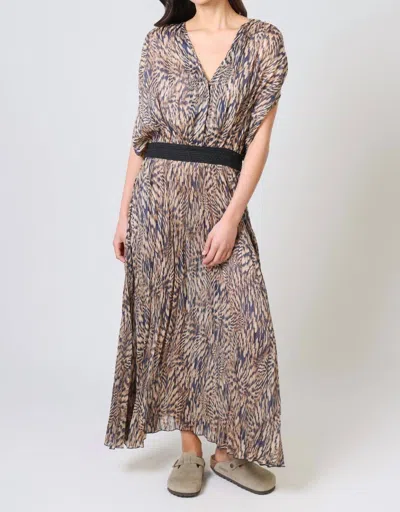 Traffic People Hera Maxi Dress In Navy In Multi