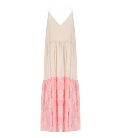 Traffic People Ithaca Pink Long Dress In Multi