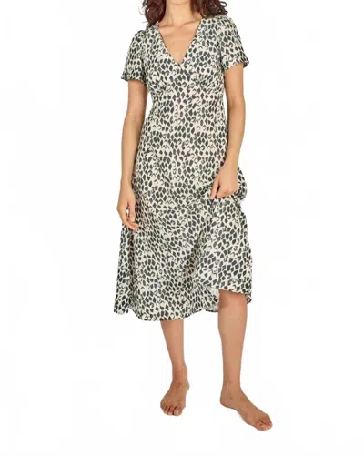 Traffic People Lobos Midi Dress In Grey In Multi
