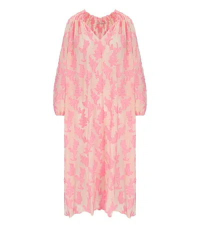Traffic People Milo Pink Long Dress In Multi