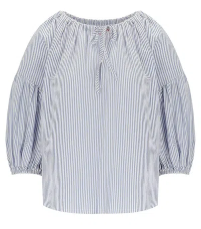 Traffic People Rose Light Blue Top