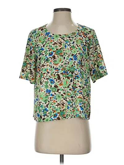 Pre-owned Traffic People Short Sleeve Blouse In Green