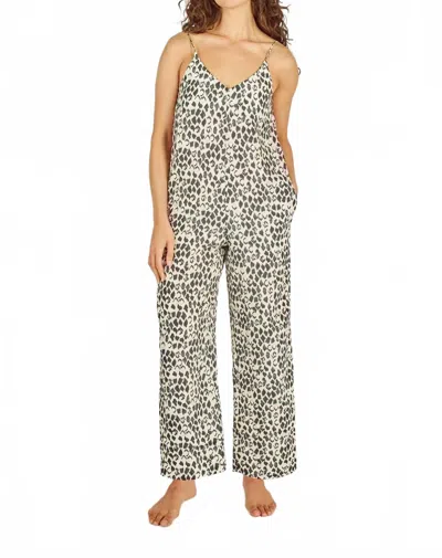 Traffic People V-neck Sleeveless Jumpsuit In Black Tropical Malady In Multi
