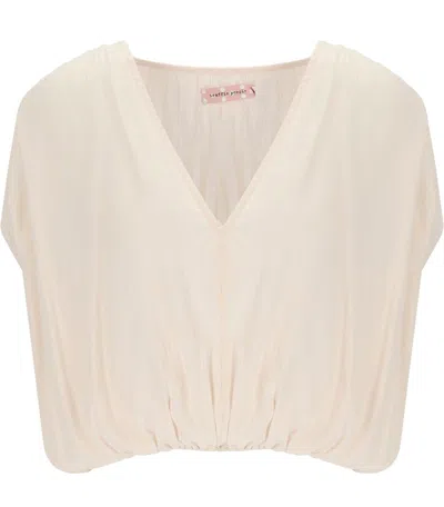 Traffic People Whispers Cream Top In White