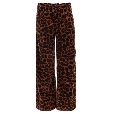 Traffic People Women's Black / Brown Proceed With Caution Lulu Trousers In Brown