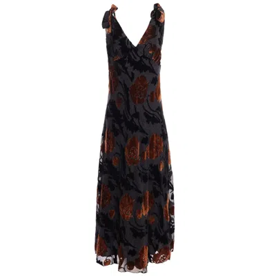 Traffic People Women's Black / Red Burnout Grace Dress In Blue