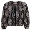 Traffic People Women's Black / White / Silver Love & Anarchy Paddle Jacket In Gray