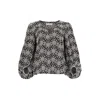 Traffic People Women's Black / White The Sun On My Face Mollie Top In Black