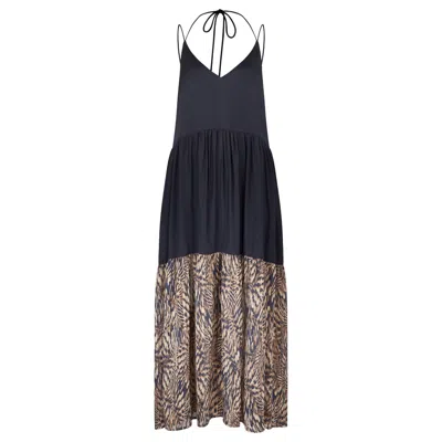 Traffic People Women's Blue / Brown A Little Breeze Ithaca Dress In Multi