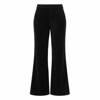 Traffic People Women's Corrie's Bravado Black Velvet Cord Bouvier Wide Leg Trousers