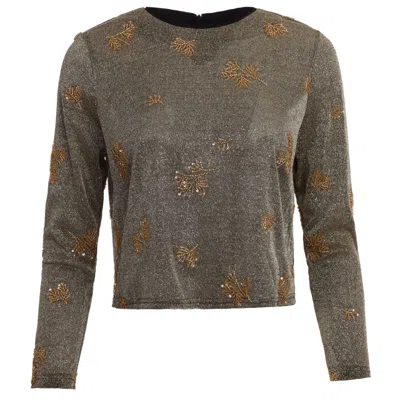 Traffic People Women's Gold / Black Abandoned Marge Top In Gray