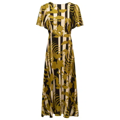 Traffic People Women's Green / Black / White The Archive Rene Dress In Green/black/white