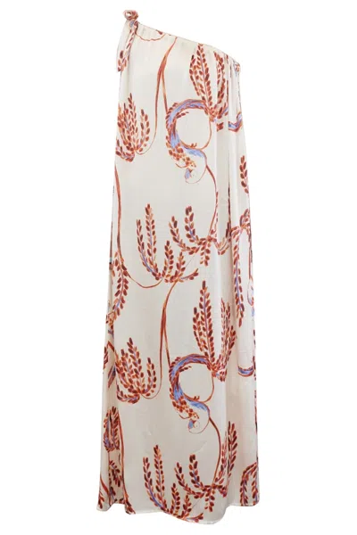 Traffic People Women's Neutrals / Red Birds Of A Feather Sunset Dress In Multi