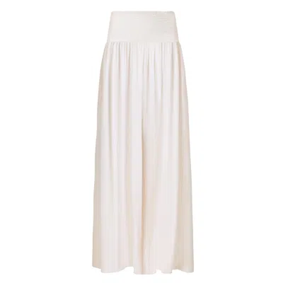 Traffic People Women's Neutrals / White Cream Tea Aurora Off-white Relaxed Wide Leg Trousers