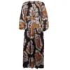 Traffic People Women's Orange / Black / White Holding On Blame Dress In Multi