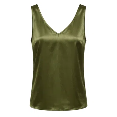 Traffic People Women's Smooth Operator Green Sleeveless Valerie Vest Top
