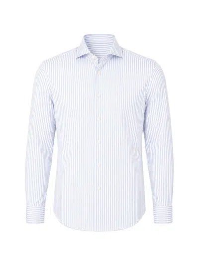 Traiano Light Blue Polyamide Elastane Shirt In Multi