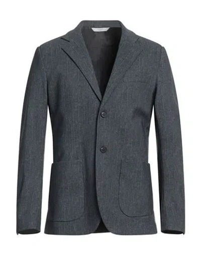 Traiano Man Blazer Charcoal Size 42 Polyamide, Elastane In Grey