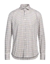 Traiano Man Shirt Beige Size 16 ½ Polyamide, Elastane In Beige