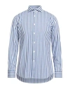 Traiano Man Shirt Blue Size 16 ½ Polyester, Polyamide, Elastane
