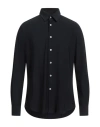 Traiano Man Shirt Midnight Blue Size 16 ½ Polyester, Polyamide, Elastane