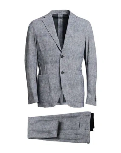Traiano Man Suit Grey Size 40 Polyamide, Elastane