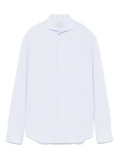 Traiano Milano Cutaway-collar Shirt In Blue