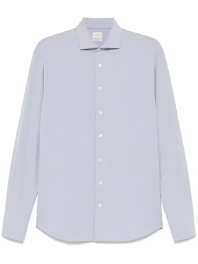 Traiano Milano Cutaway-collar Shirt In Blue