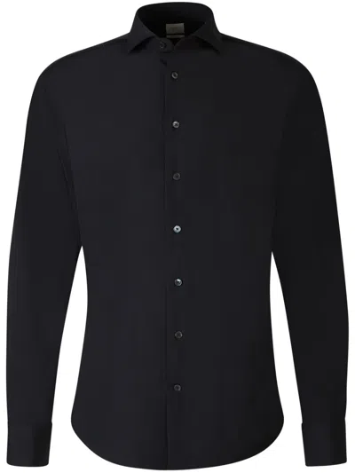 Traiano Milano Spread-collar Shirt In Black