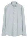 Traiano Milano Striped Long-sleeved Shirt In Blue