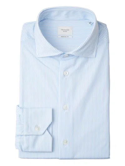 Traiano Milano Striped Shirt In Blue